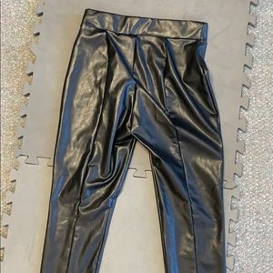 Black stretch super high rise pants